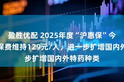 盈胜优配 2025年度“沪惠保”今日开售：保费维持129元/人，进一步扩增国内外特药种类