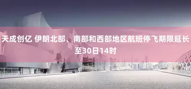 天成创亿 伊朗北部、南部和西部地区航班停飞期限延长至30日14时