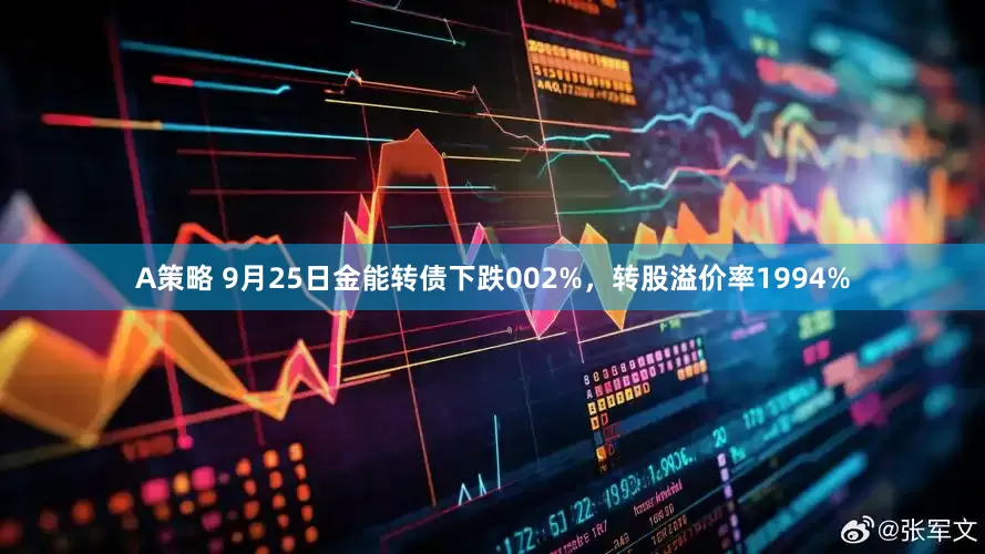 A策略 9月25日金能转债下跌002%，转股溢价率1994%